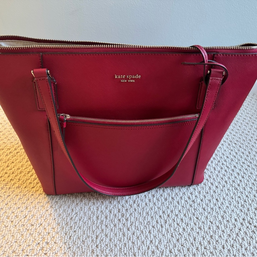 Kate Spade Cameron Pocket Tote Hot Chili Red WKRU5841